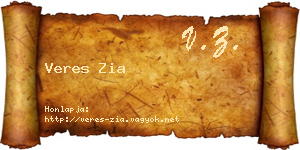 Veres Zia névjegykártya