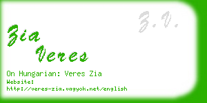 zia veres business card